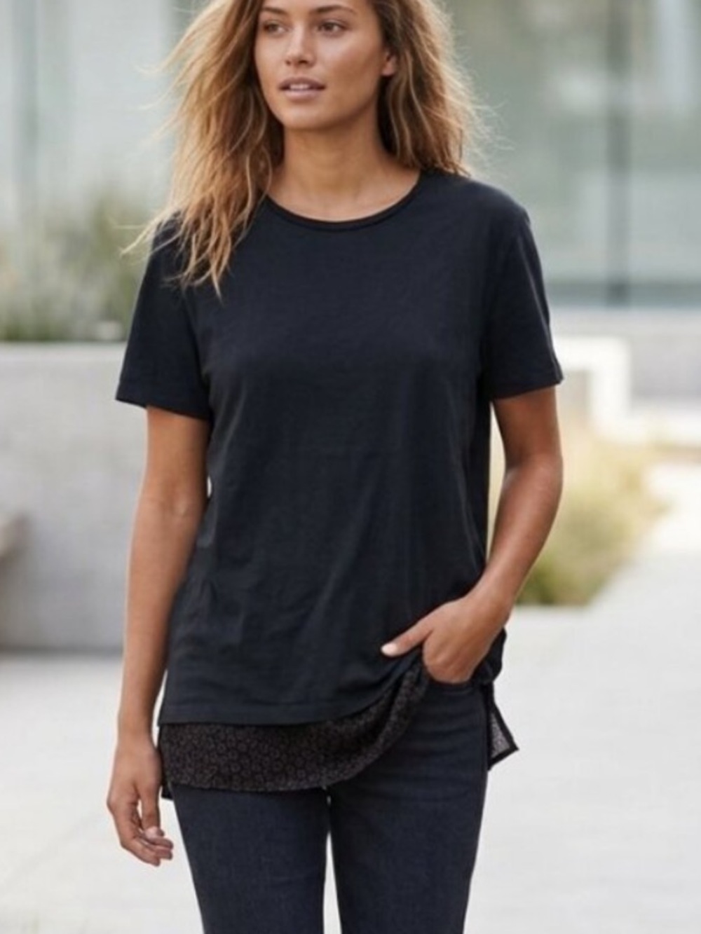 All Saints Black Short Sleeve Tee
